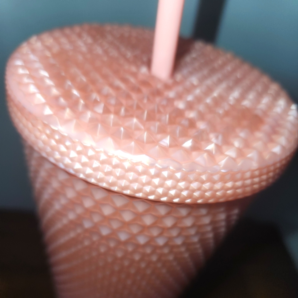 NEW STARBUCKS 2022 Valentine’s Soft Touch Pink Studded Venti 24oz Tumbler - Picture 4 of 8